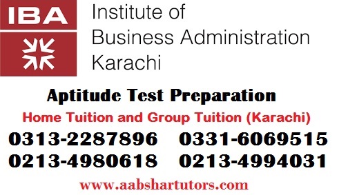 IBA test preparation in karachi, home tutor and teacher, group tuition, dha